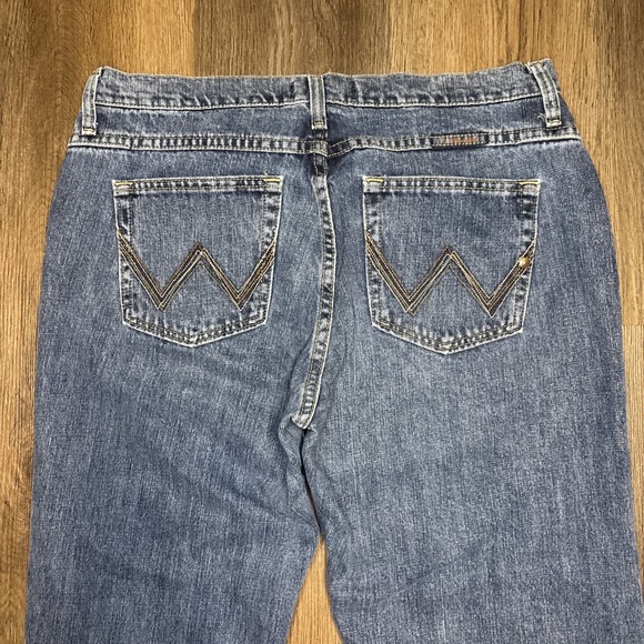 Wrangler Cash‎ Cowgirl Cut Jeans Women's 9/10 Mid Rise Cotton Western Split Hem - Picture 5 of 16